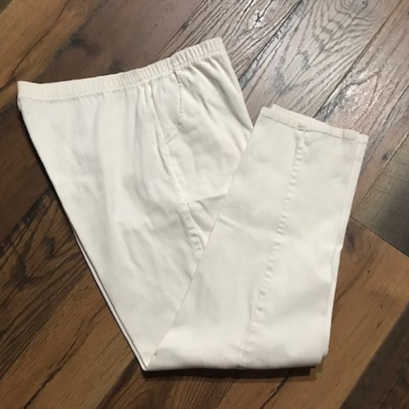 Tight Ribbed Off White Corduroy Trousers - Picture 1 of 5